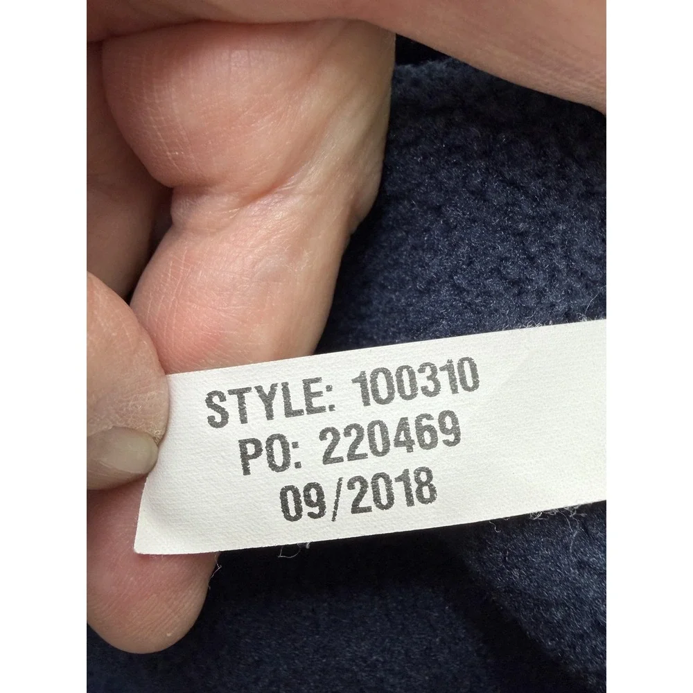 Vineyard Vines Fleece Vest Mens Medium Blue Full Zip Pockets 100310